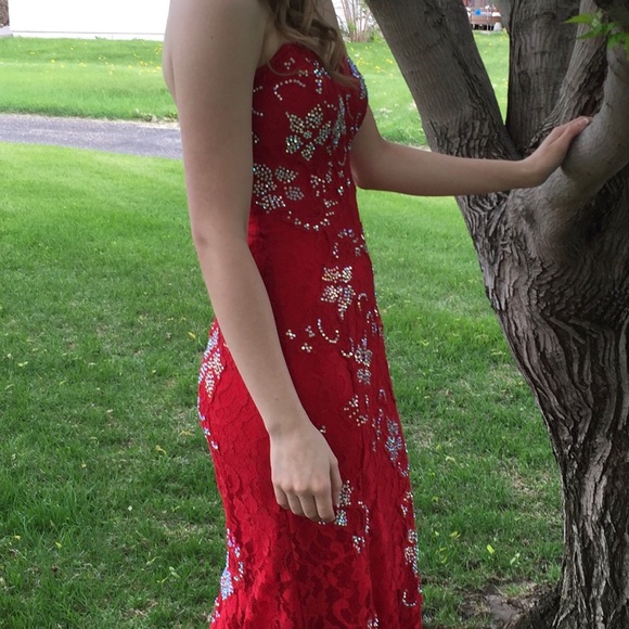 Red Jovani Prom Dress - Picture 2 of 8